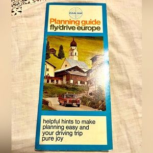 Pan Am Airlines Planning Guide Fly/Drive Europe Pamphlet 1967 Rare